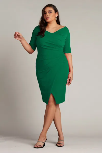 TADASHI SHOJI ADI TEXTURED CREPE DRESS