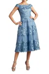 Tadashi Shoji Adriane Floral Embroidered Tea-length Dress