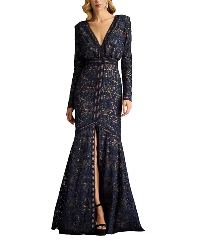 TADASHI SHOJI ALAWA SEQUIN EMBROIDERED GOWN