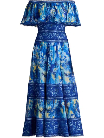 Tadashi Shoji Amary Maxikleid In Blau