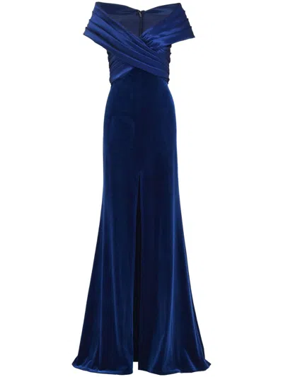 Tadashi Shoji Baxter Gown In Blue