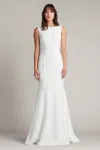 Tadashi Shoji Beckwith Rosette Low Back Gown In White