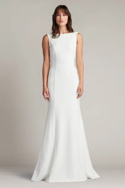 TADASHI SHOJI BECKWITH ROSETTE LOW BACK GOWN