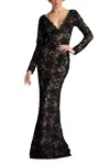 Tadashi Shoji Beloit Ribbon Embroidered Gown