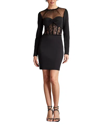 Tadashi Shoji Bliss Corset Mini Dress In Black