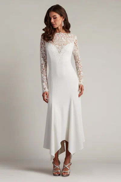 TADASHI SHOJI BOS25329MD SIMPLE LONG SLEEVE WEDDING DRESS