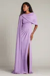Tadashi Shoji Bos25345l Long Formal Slit Evening Dress In Purple