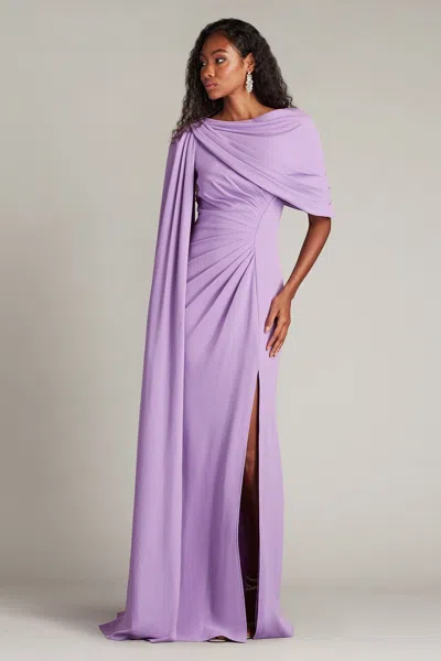 Tadashi Shoji Bos25345l Long Formal Slit Evening Dress In Purple