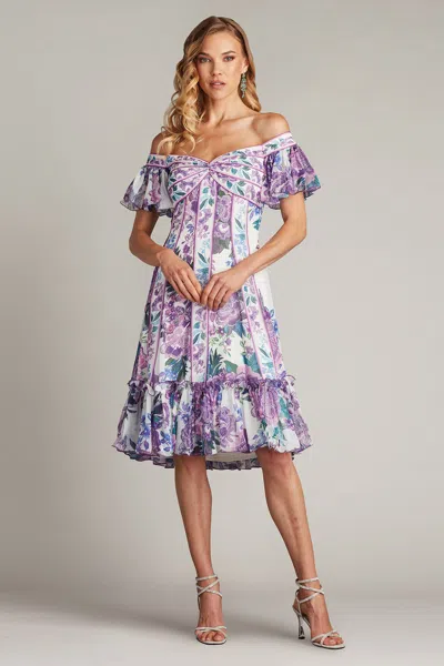 Tadashi Shoji Chz25465m Short Printed Floral Cocktail Dress In Multi