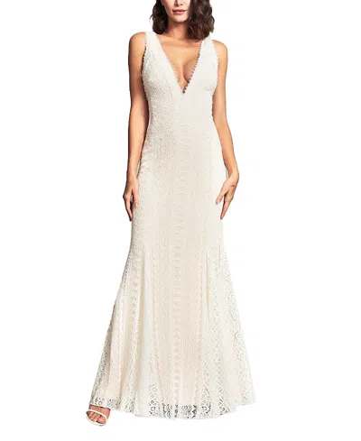 Tadashi Shoji Cadence Gown In Ivory/primrose
