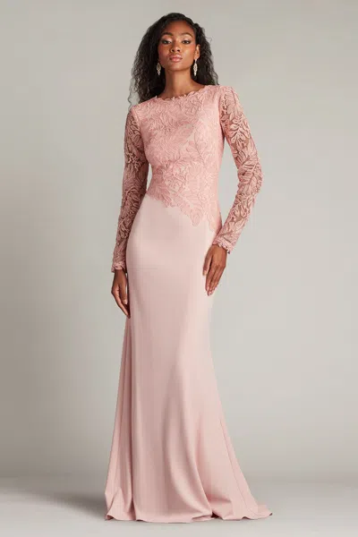 TADASHI SHOJI CALISTE EMBROIDERED CREPE GOWN