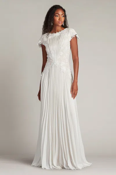 TADASHI SHOJI CASSIEL PLEATED CHIFFON GOWN