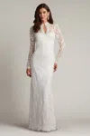 Tadashi Shoji Ccx23468l Bridal Gown Long A Line Wedding Dress In White