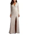 Tadashi Shoji Cherelle Embroidered Tulle Gown In Ivory