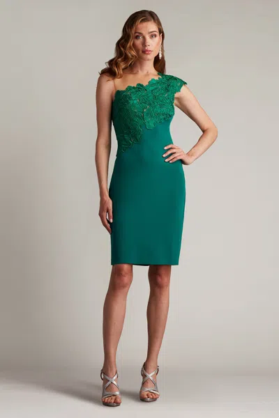 Tadashi Shoji Chg24915m Short Cocktail Fitted Dress In Green