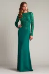 Tadashi Shoji Chu16206lxy Long A Line Formal Evening Dress In Green