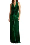 Tadashi Shoji Center Twist Sleeveless Velvet Gown