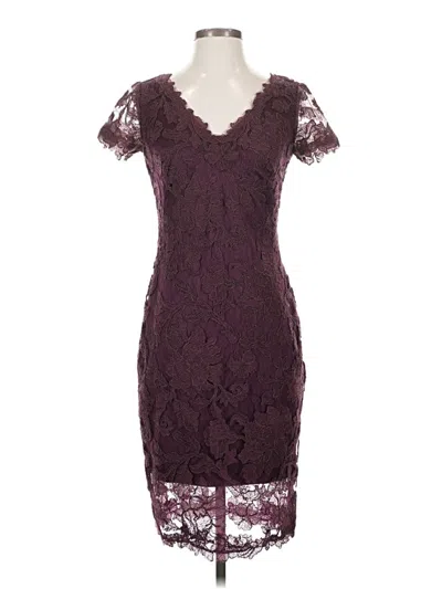 Pre-owned Tadashi Shoji Cocktail Dress In Burgundy
