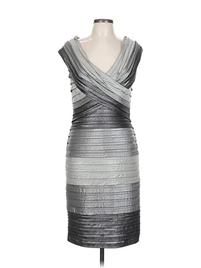 Pre-owned Tadashi Shoji Cocktail Dress In Silver