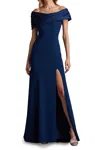 Tadashi Shoji Dalton Contrast Off-shoulder Gown