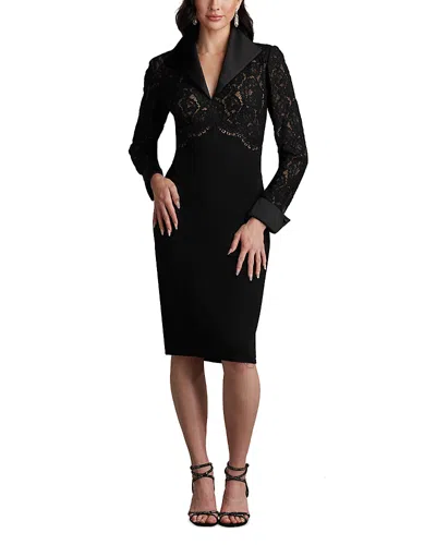 Tadashi Shoji Deacon Collar Dress In Black