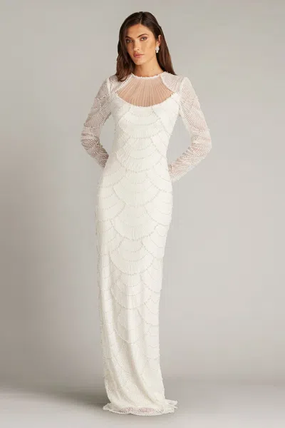 Tadashi Shoji Delmar Shell Embellished Gown In Ivory