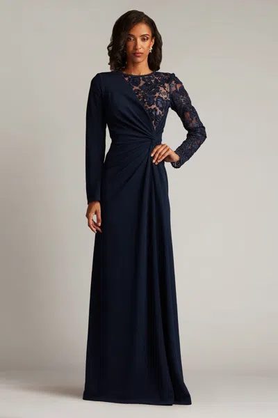 Tadashi Shoji Devika Embroidered Twist In Blue