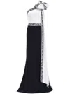 Tadashi Shoji Lace Detail One-shoulder Gown In White