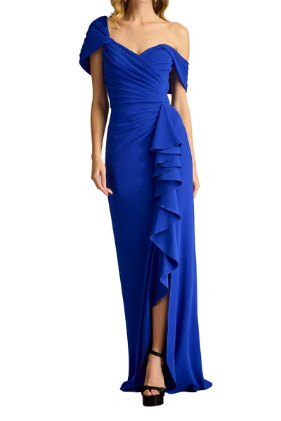 Tadashi Shoji Drea Waterfall Flounce Gown
