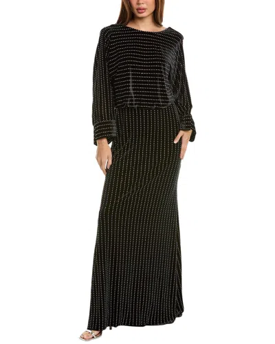 Tadashi Shoji Embellished Gown In Black