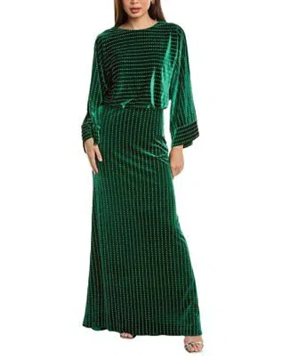 Pre-owned Tadashi Shoji Embellished Gown Women's In Green