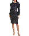 Tadashi Shoji Embellished Midi Dress In Blue