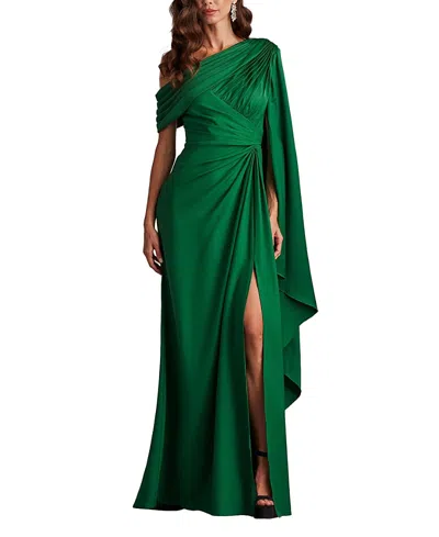 TADASHI SHOJI EMBER CAPE SLEEVE GOWN