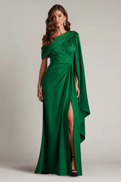 TADASHI SHOJI EMBER CAPE SLEEVE GOWN