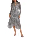 Tadashi Shoji Embroidered Lace Midi Dress In Multi