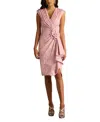 Tadashi Shoji Textured Jacquard Sleeveless Dress In Pink