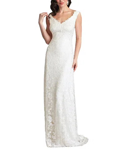 Tadashi Shoji Feron Tulle A-line Gown In Ivory