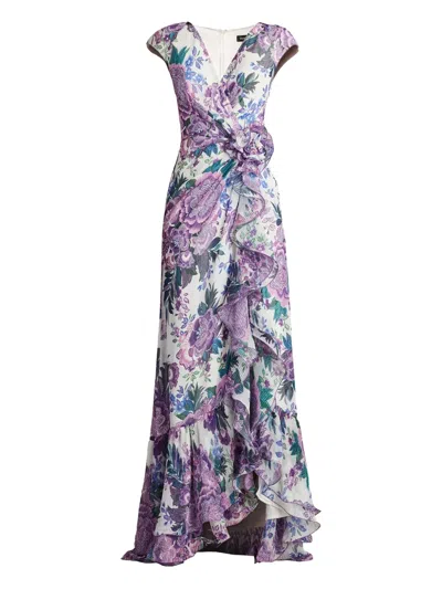 TADASHI SHOJI FLORAL-PRINT DRESS