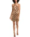 Tadashi Shoji Gibbs Sequin Fringe Mini Dress In Gold