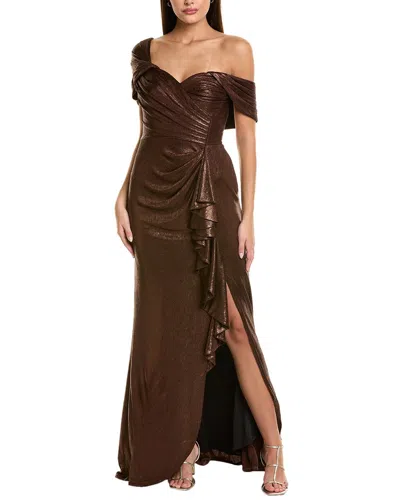 Tadashi Shoji Gown In Brown