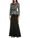 Tadashi Shoji Gown In Multi