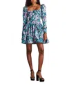 Tadashi Shoji Harlym Floral Print Mini Dress In Blue