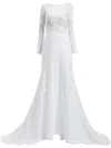 Tadashi Shoji Holden Embroidered Mermaid Gown In White
