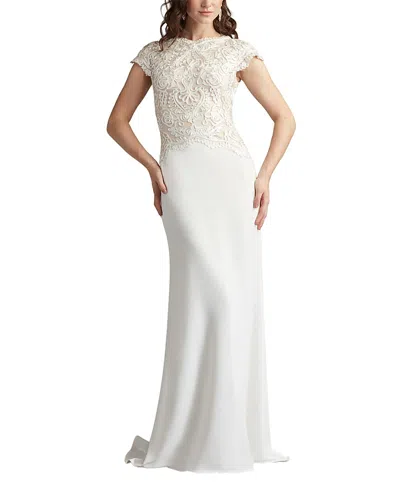 TADASHI SHOJI ISADORA EMBROIDERED CREPE GOWN