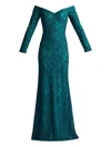 Tadashi Shoji Ishana Gown Dress In Green