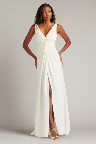 Tadashi Shoji Jessey Twist-detail Gown In White