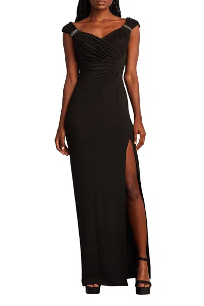 Tadashi Shoji Keene Pearl Accent Gown