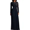 Tadashi Shoji Devika Embroidered Twist In Blue