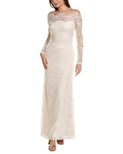 Tadashi Shoji Lace Gown In White