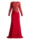 Tadashi Shoji Cik16206lxy A Line Long Mother Of The Bride Formal Evening Dress In Red